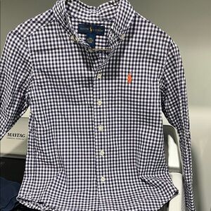 Ralph Lauren Boy’s Navy and White Gingham Shirt